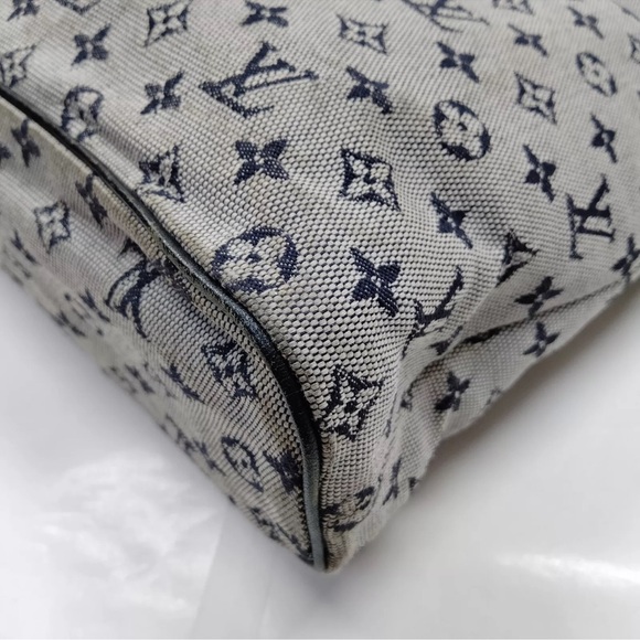 Authentic Louis Vuitton LV Hand Bag LucillePM Blue Monogram Mini Lin - Picture 10 of 17